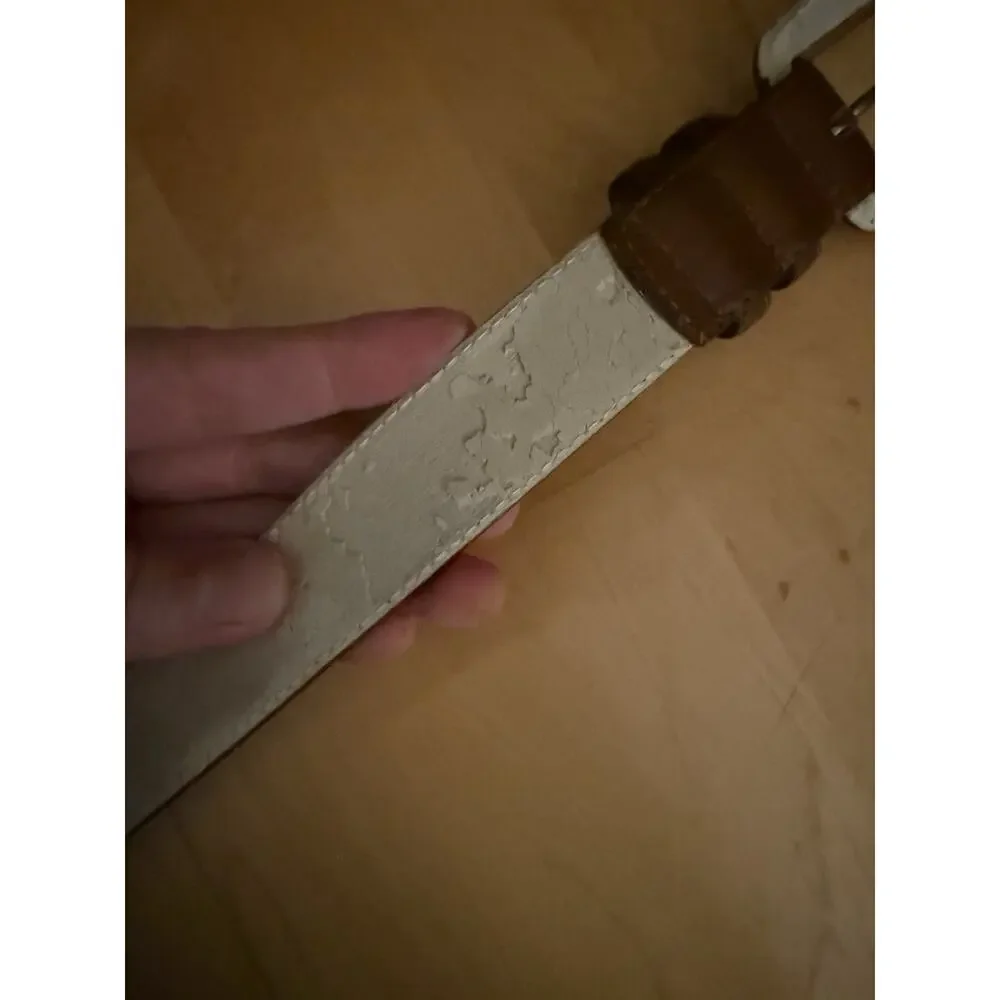 vtg talbots brown leather belt large *peeling Inside*